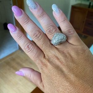 Costume jewelry ring heart shape